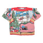 Other Clothing > Gender Neutral Adult Clothing > Hoodies & Sweatshirts > Sweatshirts Vintage 1980s Crossing Christmas All Over Print Knit Abstract Pattern Crewneck Sweater Mens L