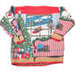Other Clothing > Gender Neutral Adult Clothing > Hoodies & Sweatshirts > Sweatshirts Vintage 1980s Crossing Christmas All Over Print Knit Abstract Pattern Crewneck Sweater Mens L