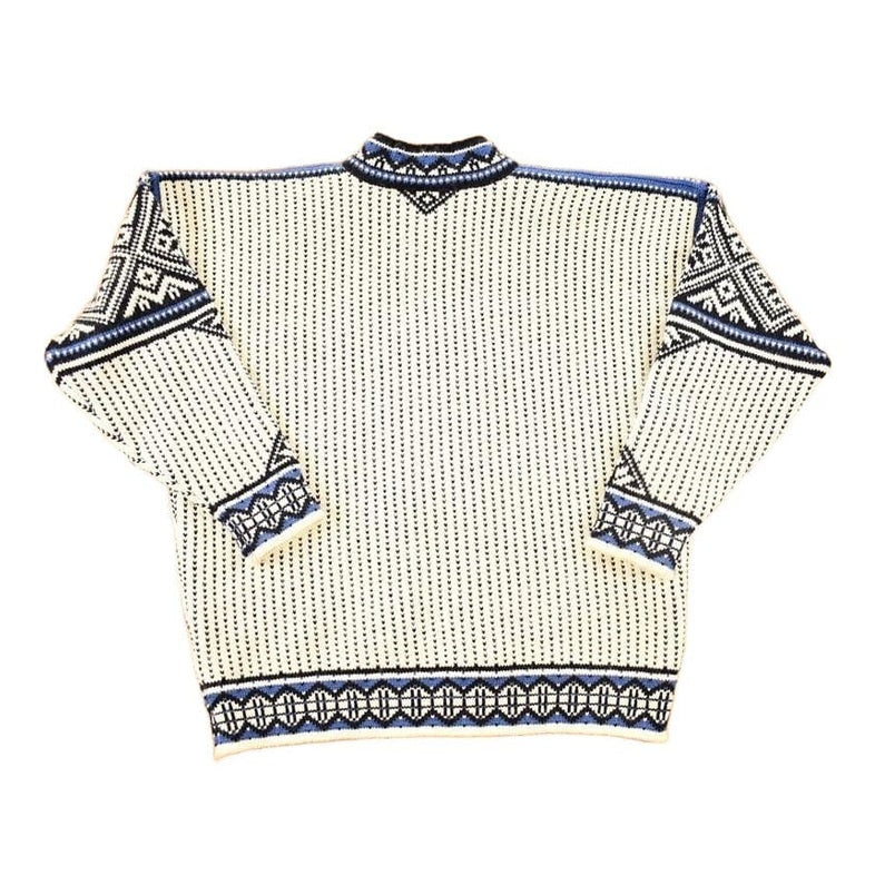 Other Clothing > Gender Neutral Adult Clothing > Hoodies & Sweatshirts > Sweatshirts Vintage 1980s Dale Of Norway Heavy Wool Knit Abstract Pattern Crewneck Sweater Mens M