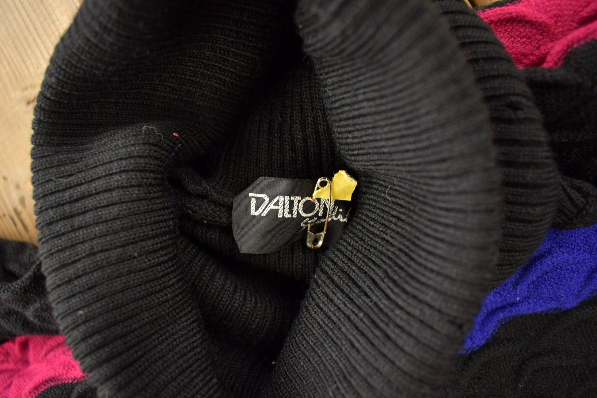 Other Clothing > Gender Neutral Adult Clothing > Hoodies & Sweatshirts > Sweatshirts Vintage 1980s Dalton Cool Block Knit Turtleneck Sweater