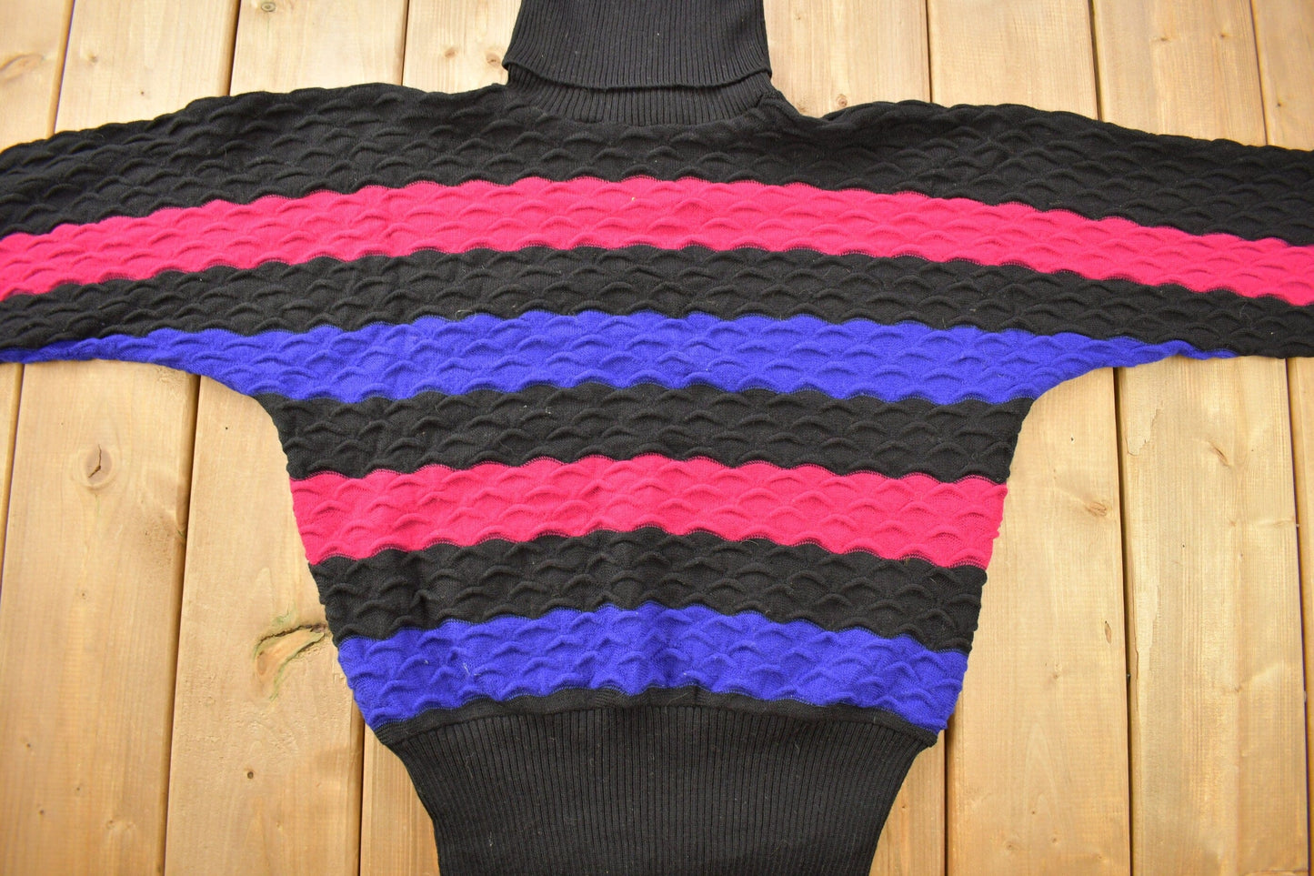 Other Clothing > Gender Neutral Adult Clothing > Hoodies & Sweatshirts > Sweatshirts Vintage 1980s Dalton Cool Block Knit Turtleneck Sweater