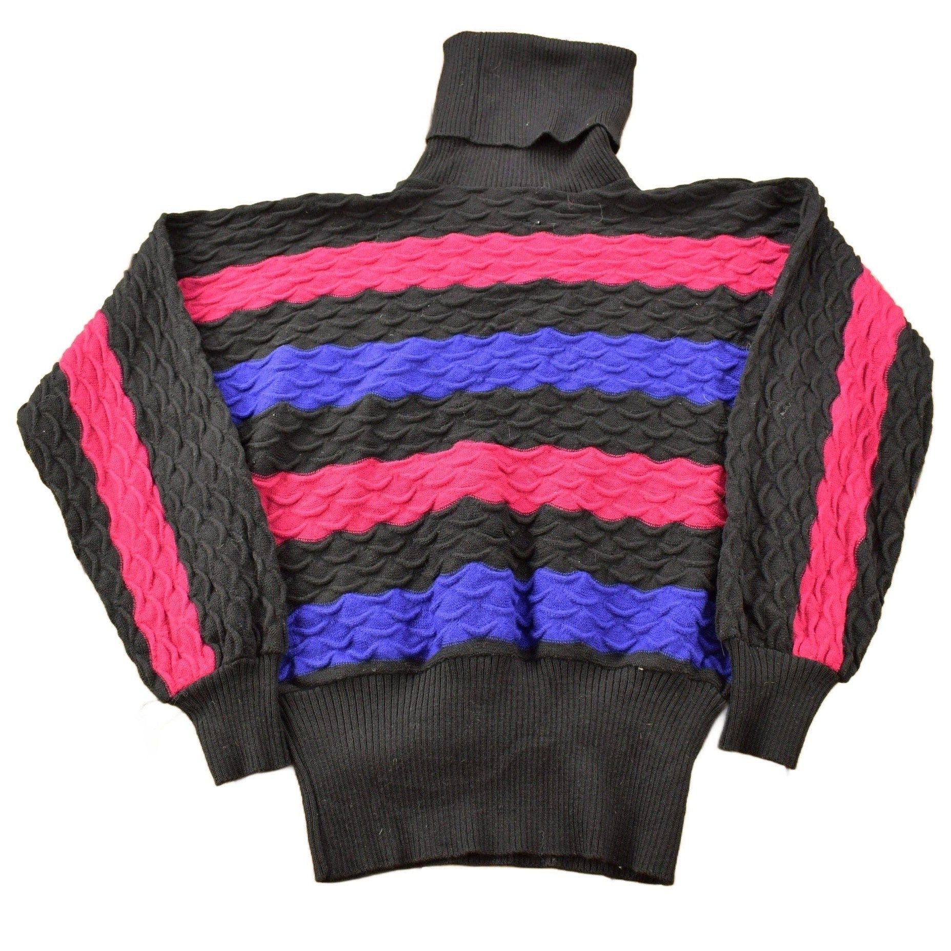 Other Clothing > Gender Neutral Adult Clothing > Hoodies & Sweatshirts > Sweatshirts Vintage 1980s Dalton Cool Block Knit Turtleneck Sweater