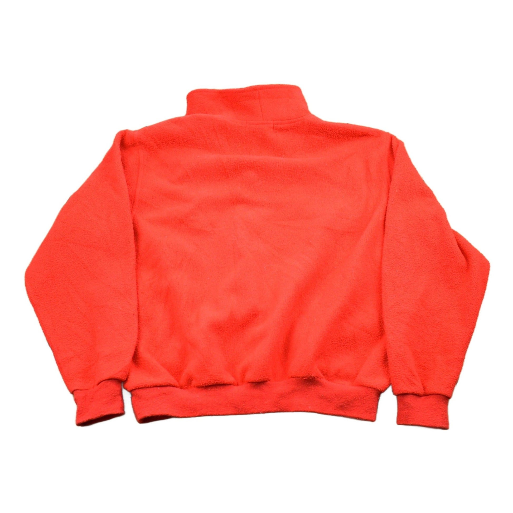 Other Clothing > Gender Neutral Adult Clothing > Hoodies & Sweatshirts > Sweatshirts Vintage 1980s Fast Trak Red Quarter Zip Pullover Fleece Sweater Men's Large/ Sportswear / 90s Crewneck / Streetwear / Athleisure / Hiking