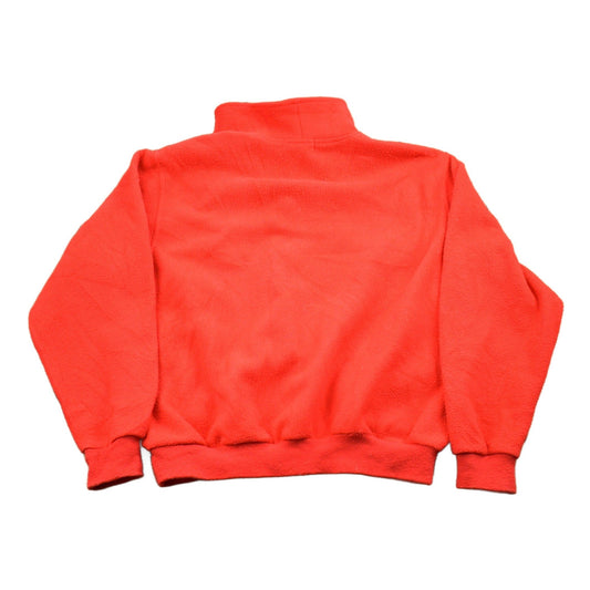 Other Clothing > Gender Neutral Adult Clothing > Hoodies & Sweatshirts > Sweatshirts Vintage 1980s Fast Trak Red Quarter Zip Pullover Fleece Sweater Men's Large/ Sportswear / 90s Crewneck / Streetwear / Athleisure / Hiking