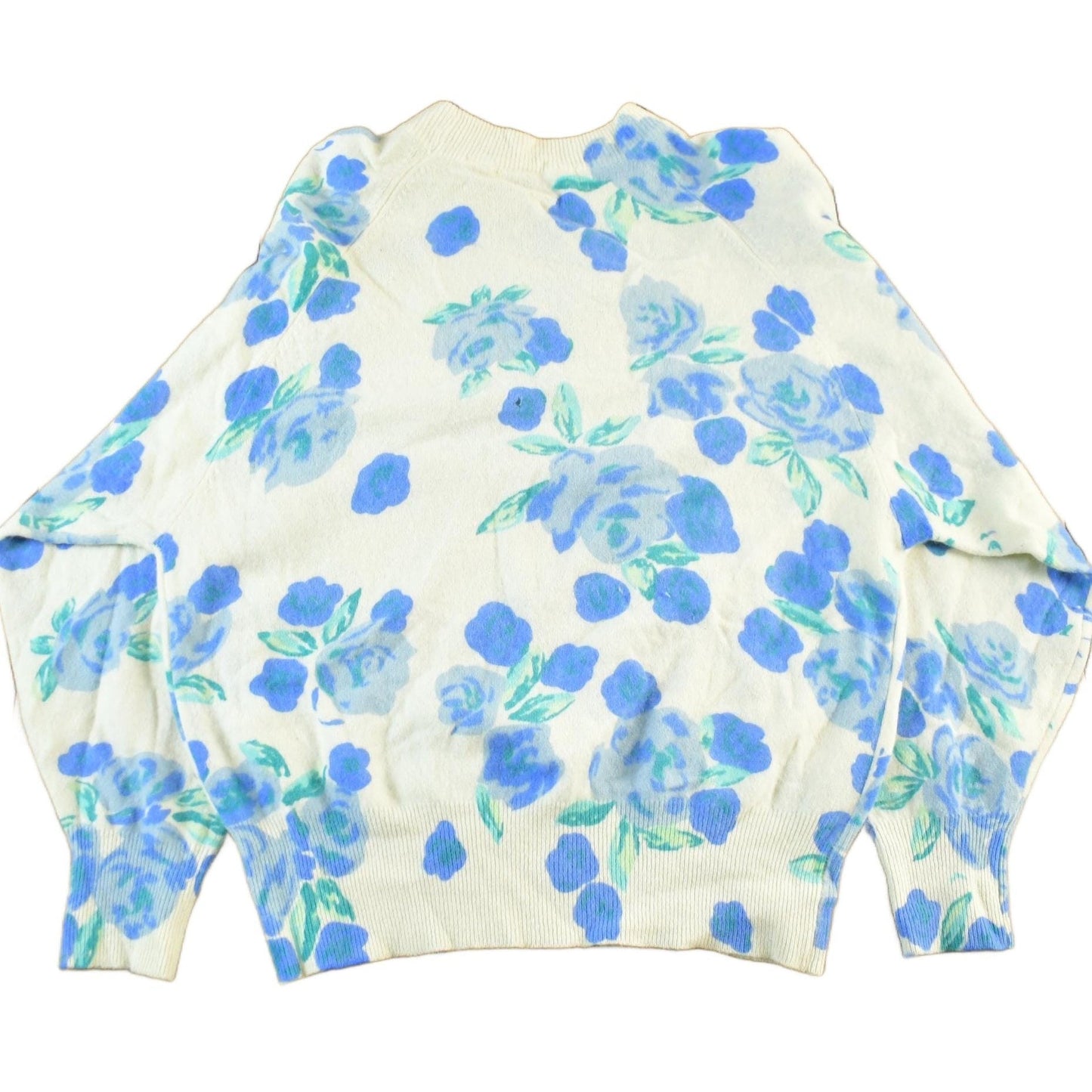 Other Clothing > Gender Neutral Adult Clothing > Hoodies & Sweatshirts > Sweatshirts Vintage 1980s Fennwright & Manson Floral Knit Sweater Women's S