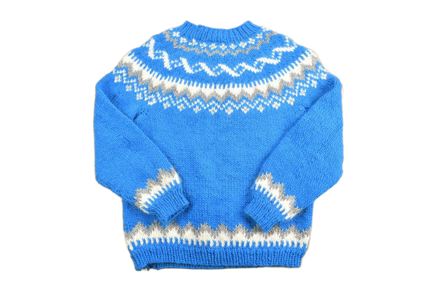 Other Clothing > Gender Neutral Adult Clothing > Hoodies & Sweatshirts > Sweatshirts Vintage 1980s Hand Made 100% Wool Nordic Knit Sweater Apres Ski Men's Medium