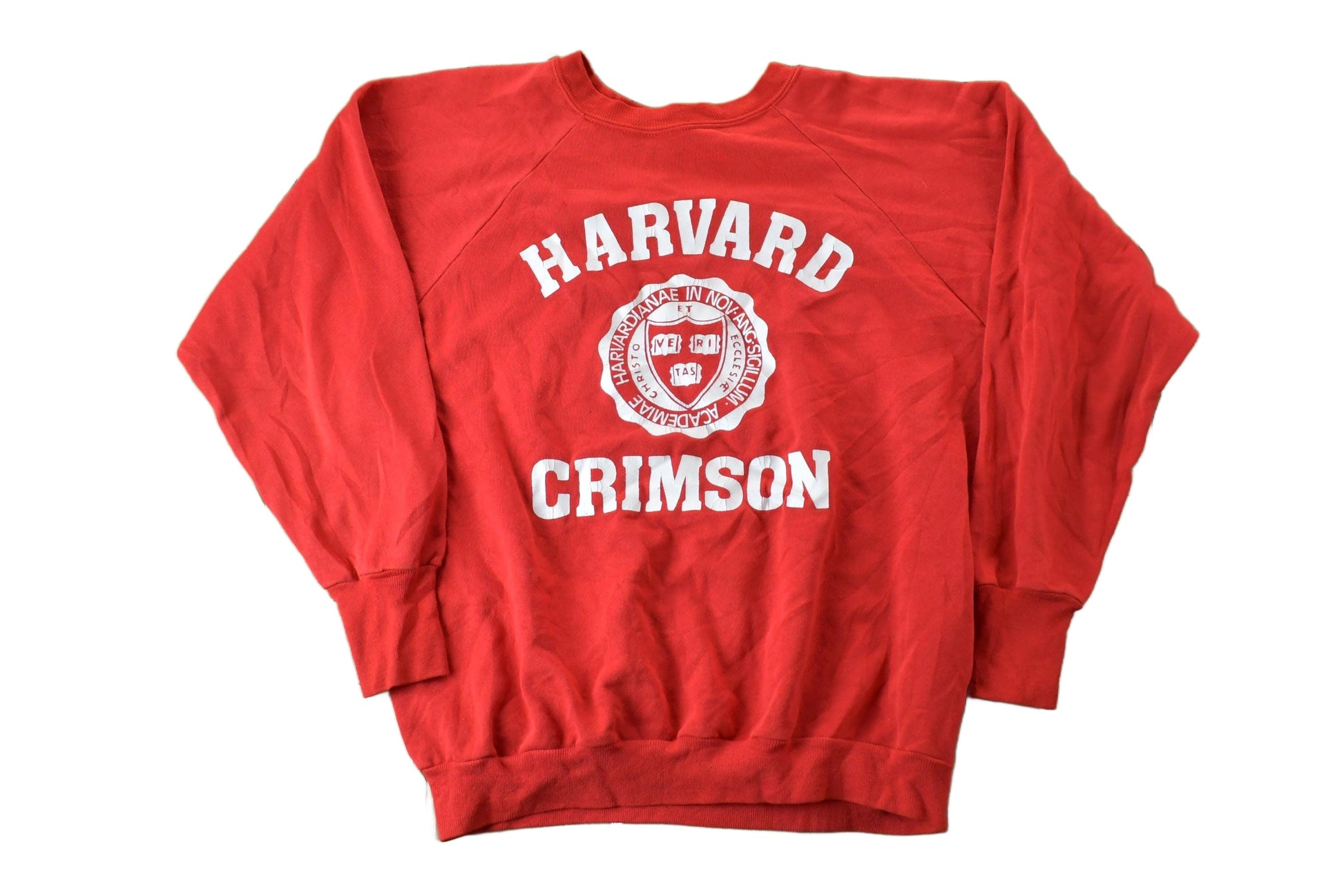 Other Clothing > Gender Neutral Adult Clothing > Hoodies & Sweatshirts > Sweatshirts Vintage 1980s Harvard Crimson University Collegiate Crewneck Men's Large/ Embroidered / NCAA Sweatshirt / Sportswear / Americana