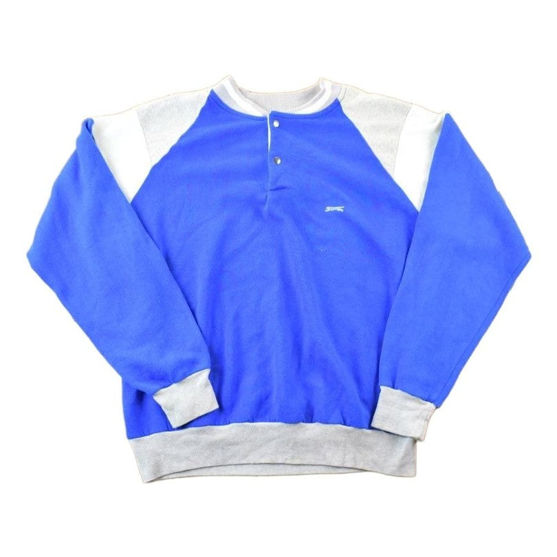 Other Clothing > Gender Neutral Adult Clothing > Hoodies & Sweatshirts > Sweatshirts Vintage 1980s Jaguar Quarter Button Outdoorsman Crewneck Sweatshirt Men's Large