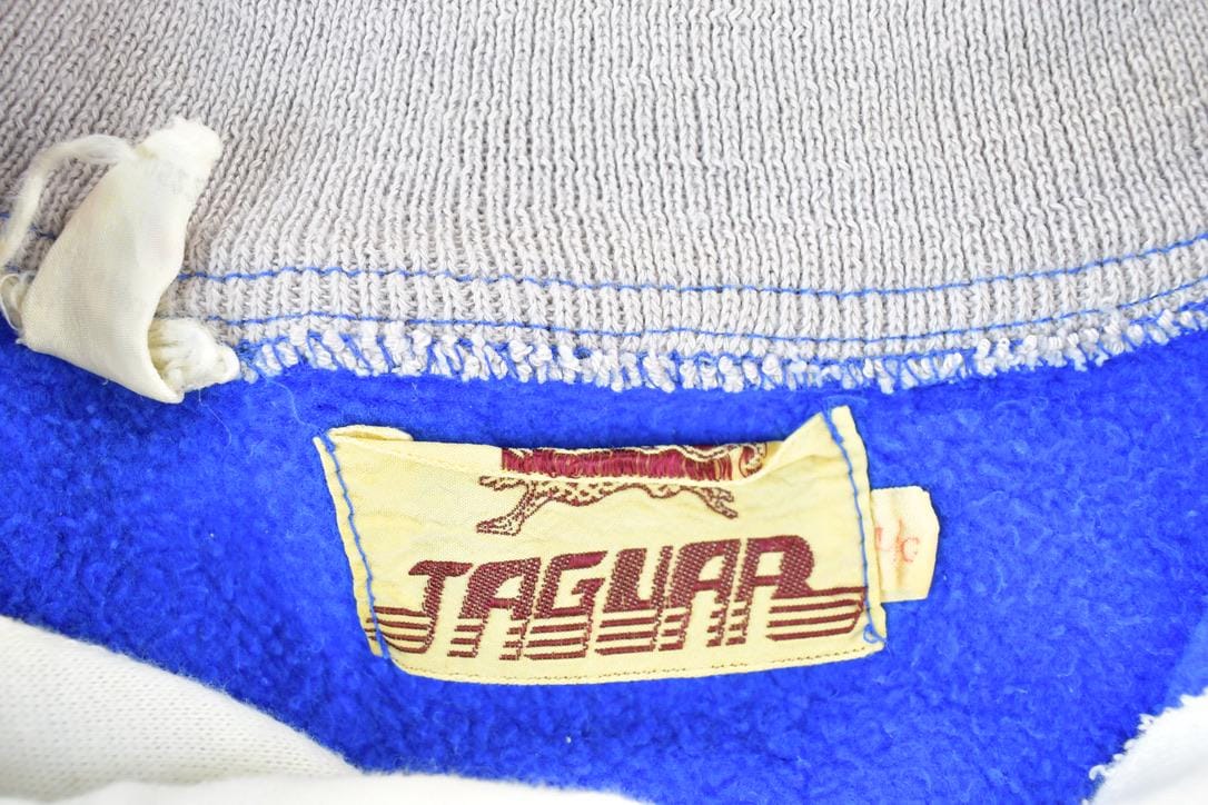 Other Clothing > Gender Neutral Adult Clothing > Hoodies & Sweatshirts > Sweatshirts Vintage 1980s Jaguar Quarter Button Outdoorsman Crewneck Sweatshirt Men's Large