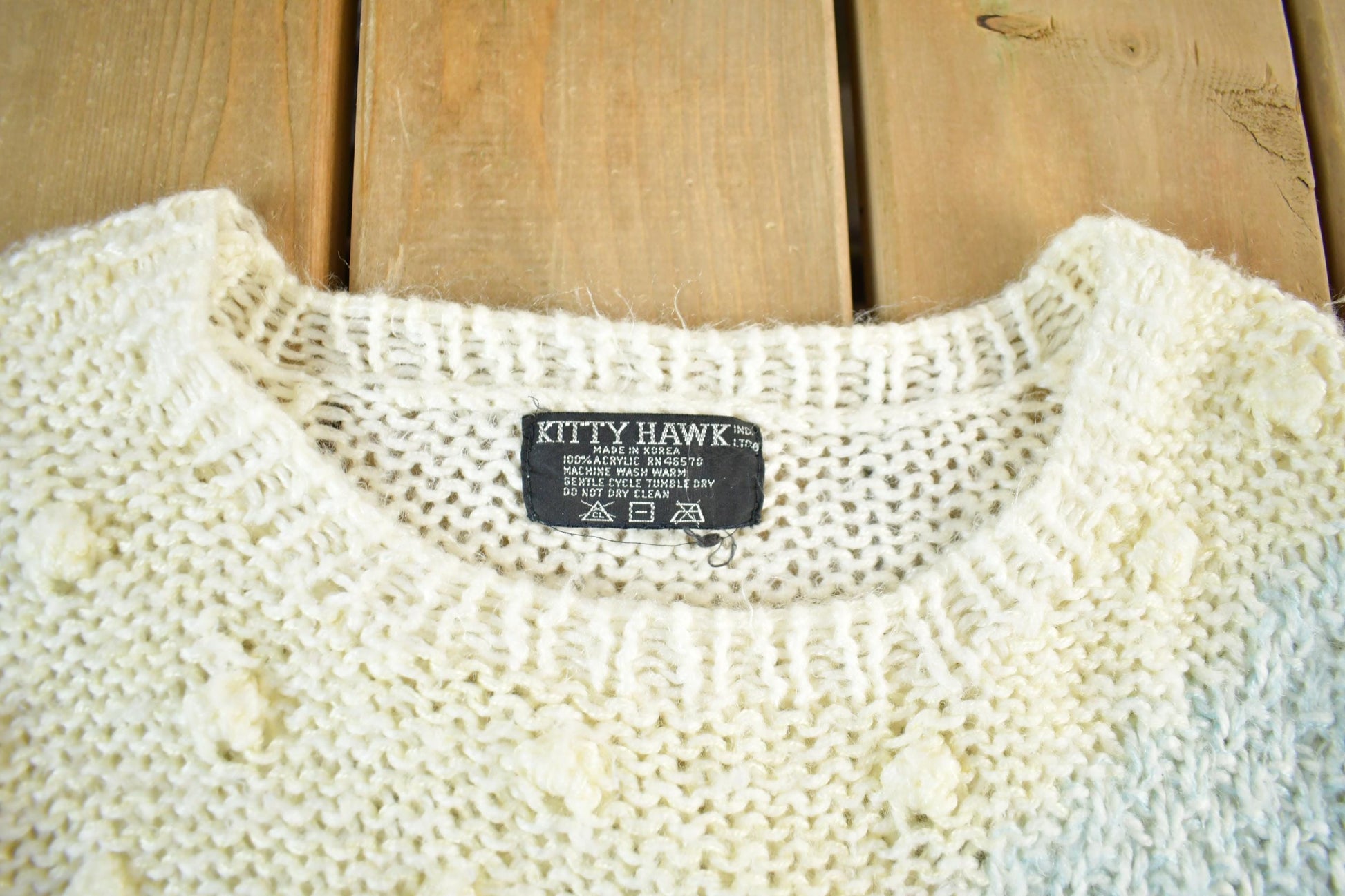 Other Clothing > Gender Neutral Adult Clothing > Hoodies & Sweatshirts > Sweatshirts Vintage 1980s Kitty Hawk Knit Sweater Women's M