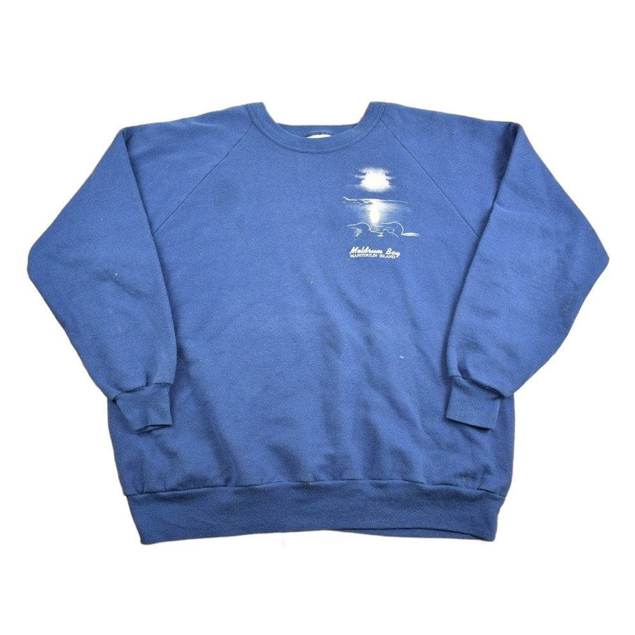 Other Clothing > Gender Neutral Adult Clothing > Hoodies & Sweatshirts > Sweatshirts Vintage 1980s Meldrum Bay Manitoulin Island Sweatshirt Men's Large
