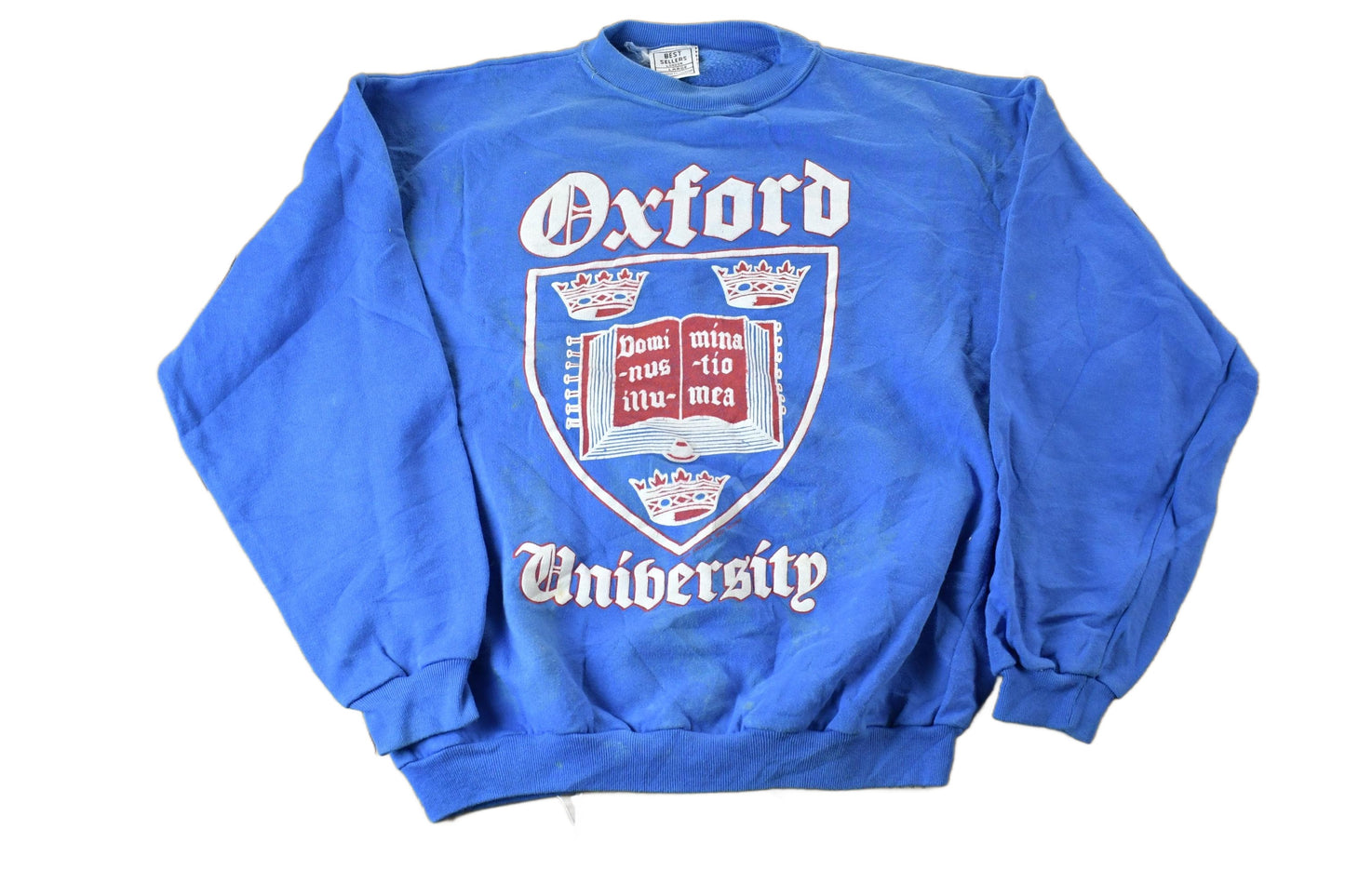 Other Clothing > Gender Neutral Adult Clothing > Hoodies & Sweatshirts > Sweatshirts Vintage 1980s Oxford University Collegiate Crewneck / Embroidered / NCAA Sweatshirt / Sportswear / Americana