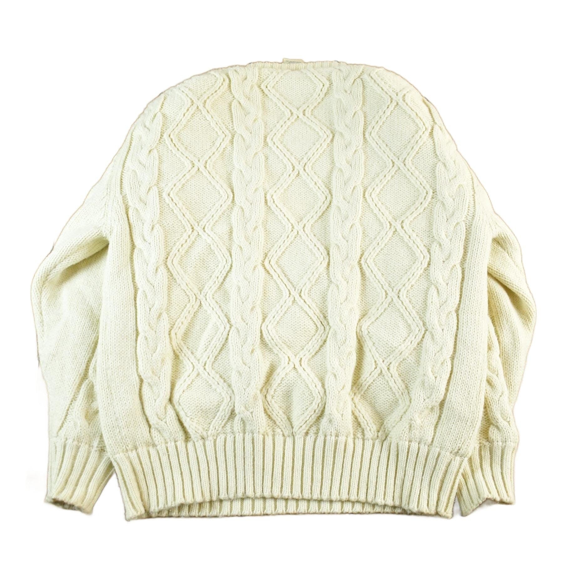 Other Clothing > Gender Neutral Adult Clothing > Hoodies & Sweatshirts > Sweatshirts Vintage 1980s REI Lined Knit Crewneck Sweater Men's Medium