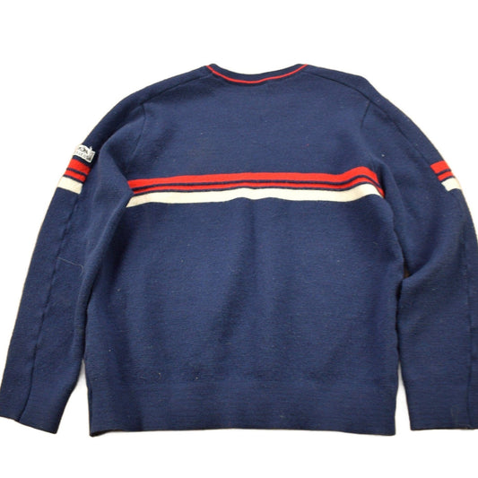 Other Clothing > Gender Neutral Adult Clothing > Hoodies & Sweatshirts > Sweatshirts Vintage 1980s Rockee USA 100% Rocky Mountain Wool Knitted Sweater Men's S