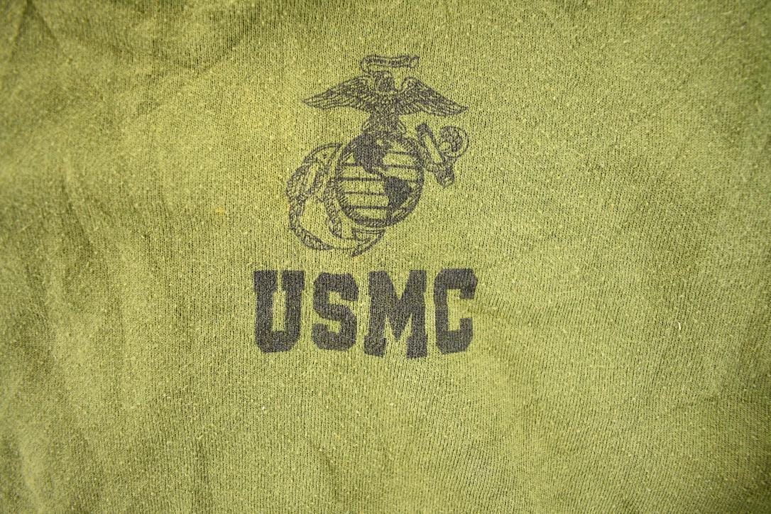 Other Clothing > Gender Neutral Adult Clothing > Hoodies & Sweatshirts > Sweatshirts Vintage 1980s Screaming Eagles Patriot Olive Crewneck Sweatshirt Men's M