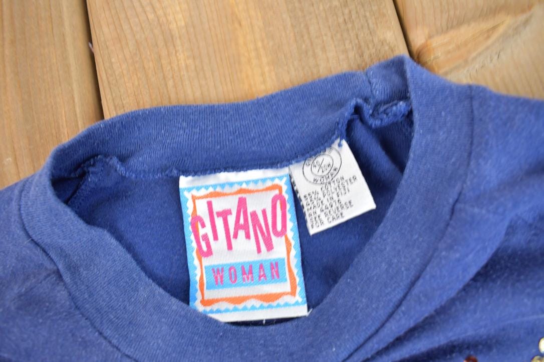 Other Clothing > Gender Neutral Adult Clothing > Hoodies & Sweatshirts > Sweatshirts Vintage 1980s Swallow Sequin Short Sleeve Raglan Crewneck Sweatshirt Women's M