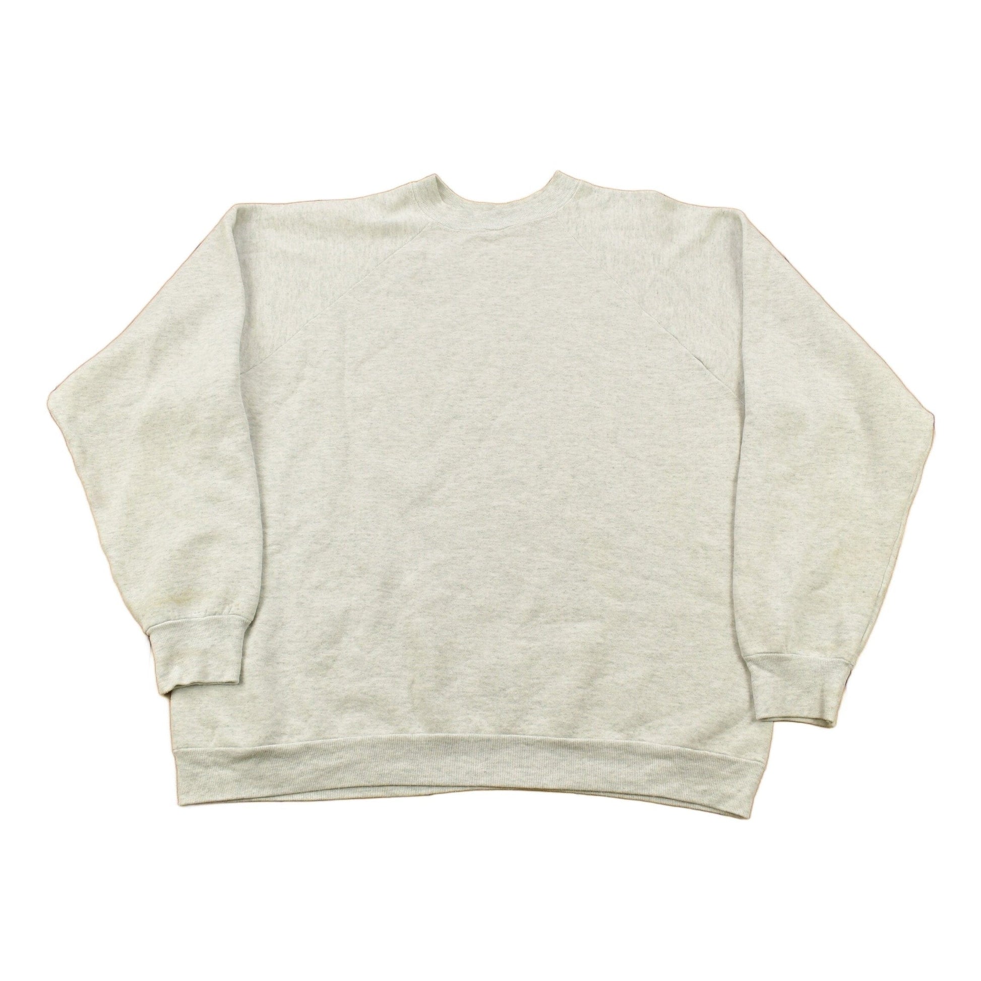 Other Clothing > Gender Neutral Adult Clothing > Hoodies & Sweatshirts > Sweatshirts Vintage 1980s Wolf Theme Graphic Raglan Crewneck Men's XL