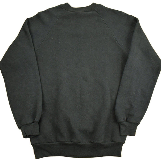 Other Clothing > Gender Neutral Adult Clothing > Hoodies & Sweatshirts > Sweatshirts Vintage 1980s Wolf Themed Crewneck Sweatshirt Men's Small