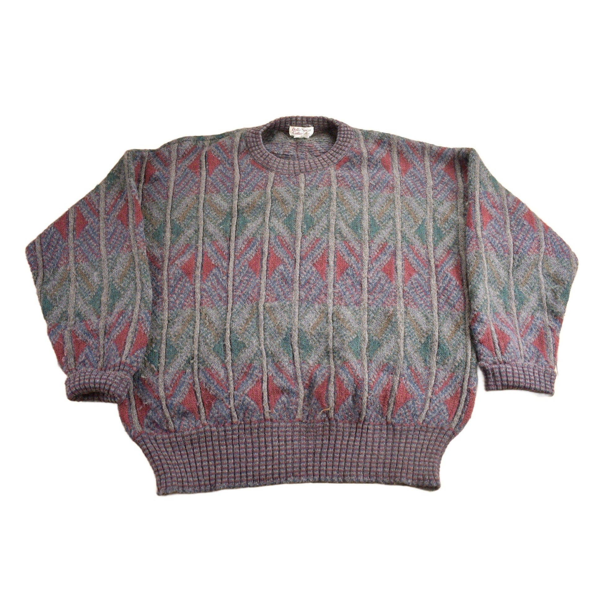 Other Clothing > Gender Neutral Adult Clothing > Hoodies & Sweatshirts > Sweatshirts Vintage 1980s Wool Blend Knit Sweater Men's XL