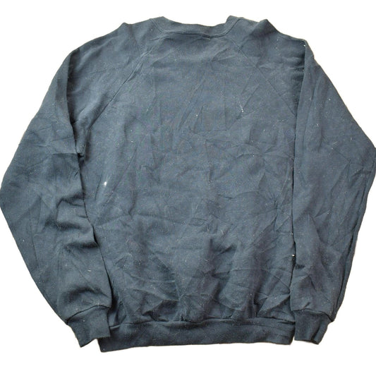 Other Clothing > Gender Neutral Adult Clothing > Hoodies & Sweatshirts > Sweatshirts Vintage 1987 Wolf With Northern Lights Moon Theme Crewneck Men's XL