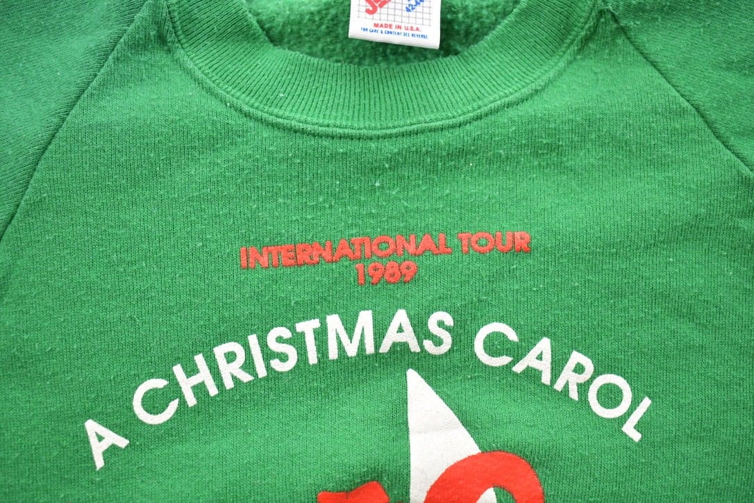Other Clothing > Gender Neutral Adult Clothing > Hoodies & Sweatshirts > Sweatshirts Vintage 1989 A Christmas Carol International Tour Compiegne France Sweater Men's Small