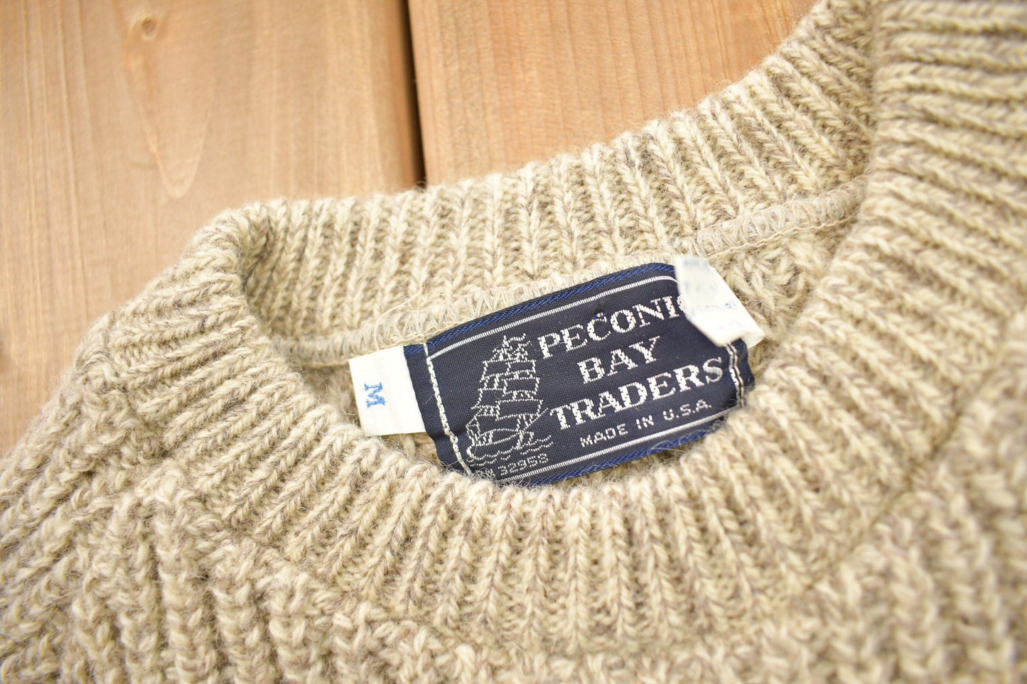 Other Clothing > Gender Neutral Adult Clothing > Hoodies & Sweatshirts > Sweatshirts Vintage 1990s 100% Wool Knit Sweater Men's Medium