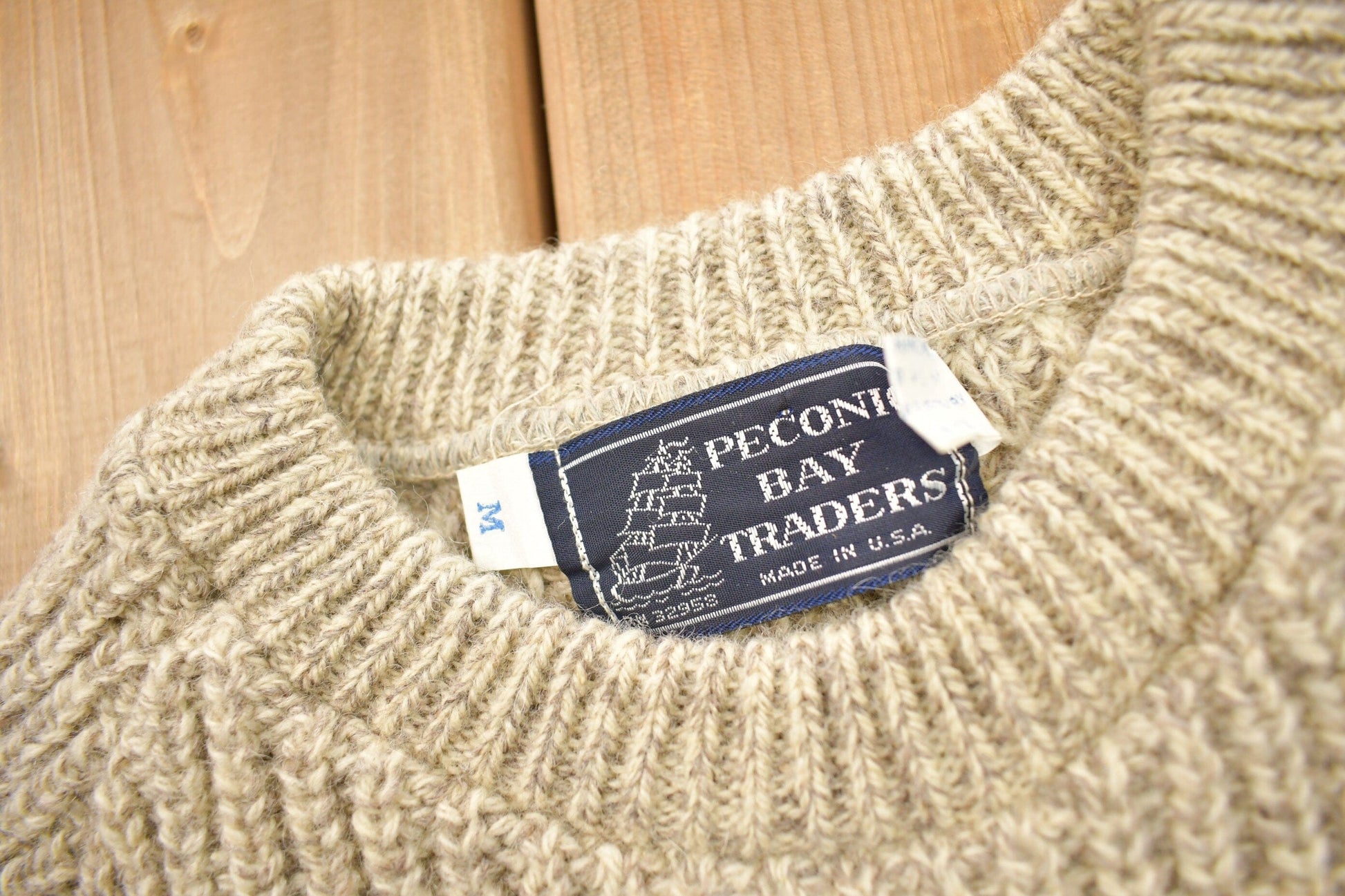 Other Clothing > Gender Neutral Adult Clothing > Hoodies & Sweatshirts > Sweatshirts Vintage 1990s 100% Wool Knit Sweater Men's Medium