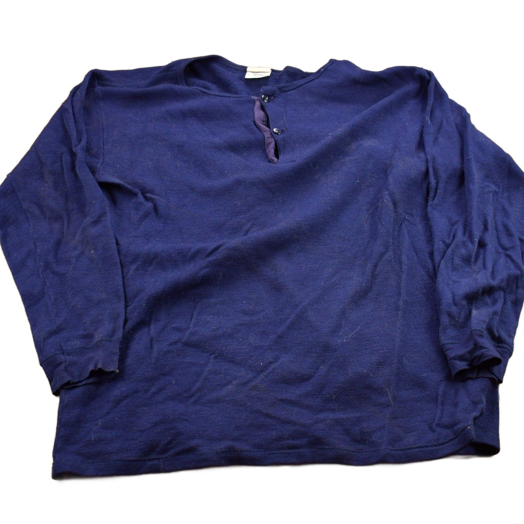 Other Clothing > Gender Neutral Adult Clothing > Hoodies & Sweatshirts > Sweatshirts Vintage 1990s 100% Worsted Spun Polypropylene Meraklon Blank Sweatshirt Men's Large