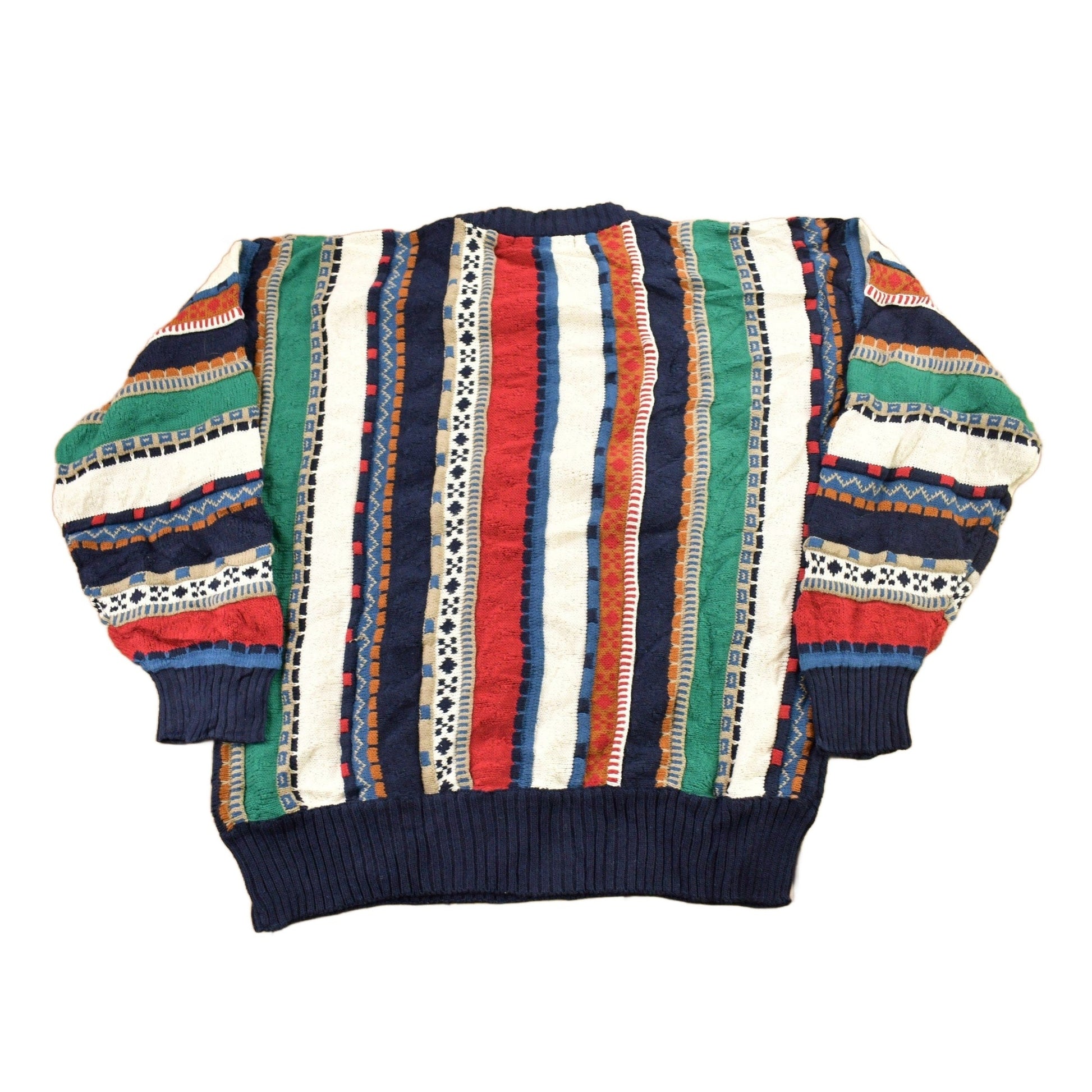 Other Clothing > Gender Neutral Adult Clothing > Hoodies & Sweatshirts > Sweatshirts Vintage 1990s 3D Cable Knit Cotton Traders Sweater