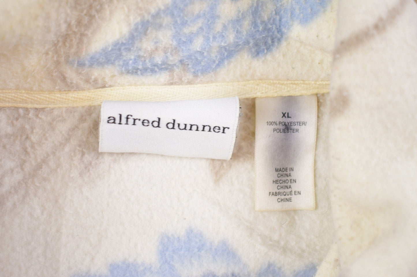 Other Clothing > Gender Neutral Adult Clothing > Hoodies & Sweatshirts > Sweatshirts Vintage 1990s Alfred Dunner All Over Print Full Zip Fleece Sweater / Sportswear / 90s Crewneck / Streetwear / Athleisure / Hiking