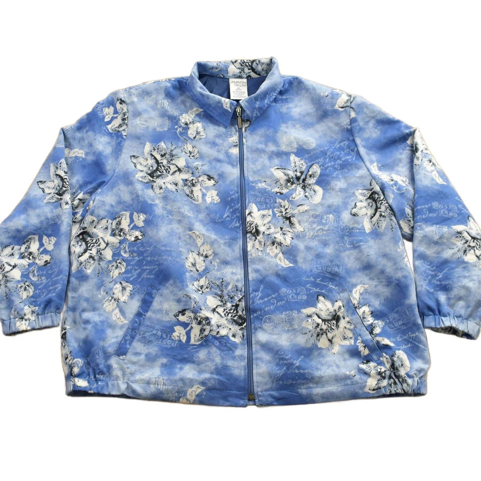 Other Clothing > Gender Neutral Adult Clothing > Hoodies & Sweatshirts > Sweatshirts Vintage 1990s Allison Daley Patterned Fleece Sweater Women's 2XL