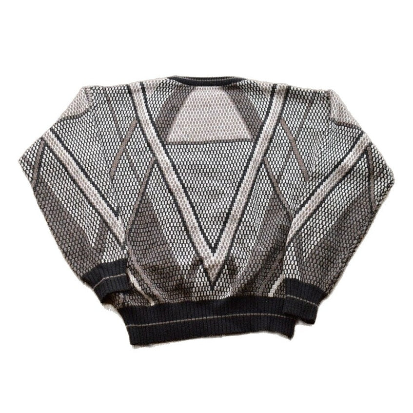 Other Clothing > Gender Neutral Adult Clothing > Hoodies & Sweatshirts > Sweatshirts Vintage 1990s Alvin Josef Knitted Crewneck Sweater Men's Medium/ Vintage 90s Crewneck / All Over Pattern / Vintage Knit / Sweatshirt / Abstract Pattern