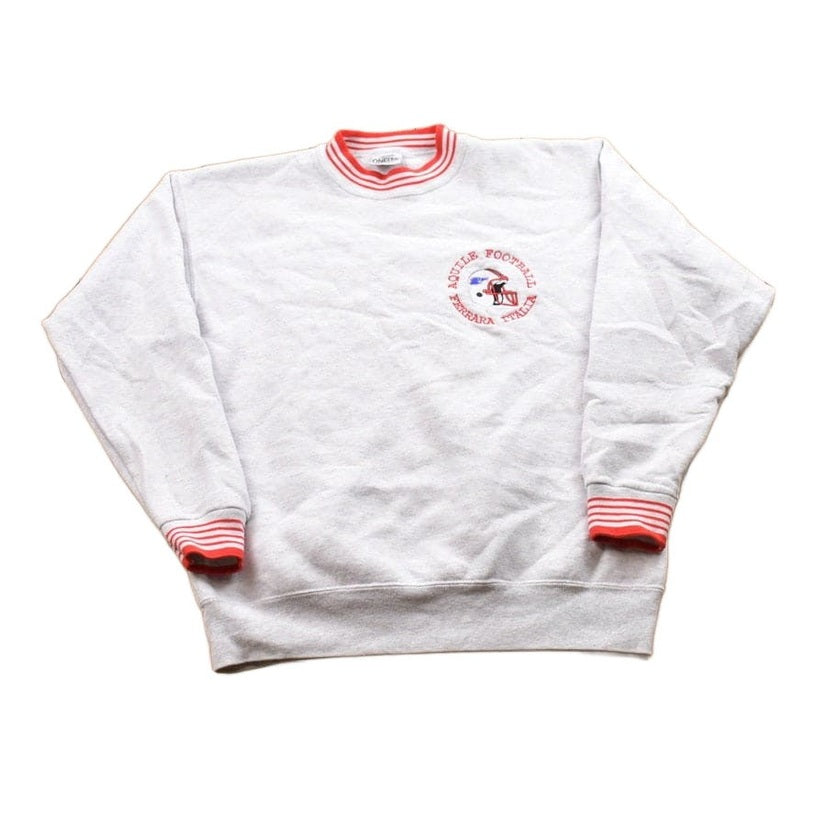 Other Clothing > Gender Neutral Adult Clothing > Hoodies & Sweatshirts > Sweatshirts Vintage 1990s Aquile Football Ferrara Italia Crewneck Sweatshirt