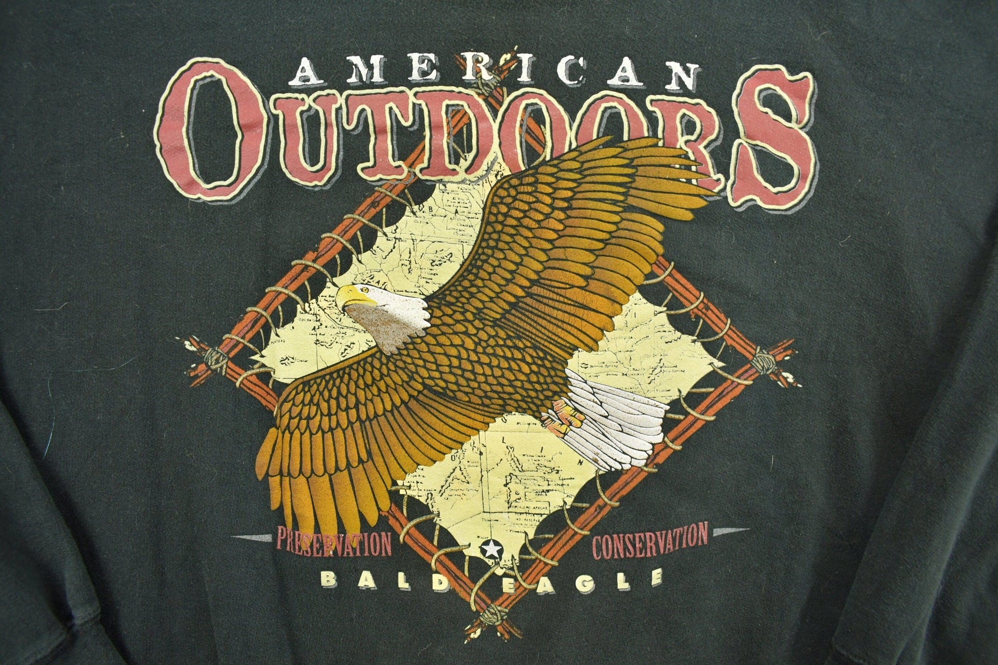 Other Clothing > Gender Neutral Adult Clothing > Hoodies & Sweatshirts > Sweatshirts Vintage 1990s Bald Eagle Crewneck Men's Large/ 90s Crewneck / Outdoorsman / Vintage Sweatshirt / American Sportswear / Pullover Sweatshirt / Hunting
