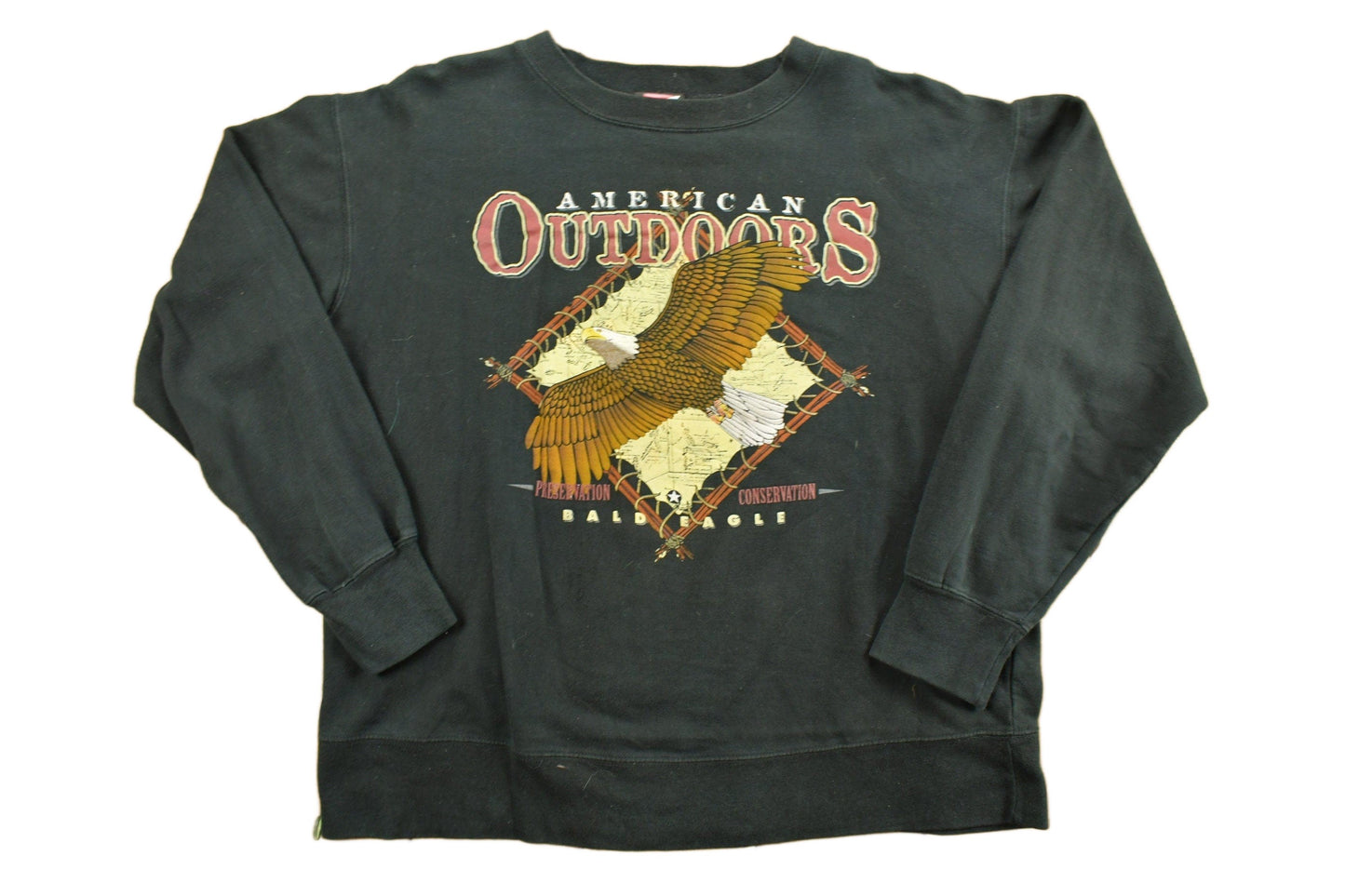 Other Clothing > Gender Neutral Adult Clothing > Hoodies & Sweatshirts > Sweatshirts Vintage 1990s Bald Eagle Crewneck Men's Large/ 90s Crewneck / Outdoorsman / Vintage Sweatshirt / American Sportswear / Pullover Sweatshirt / Hunting