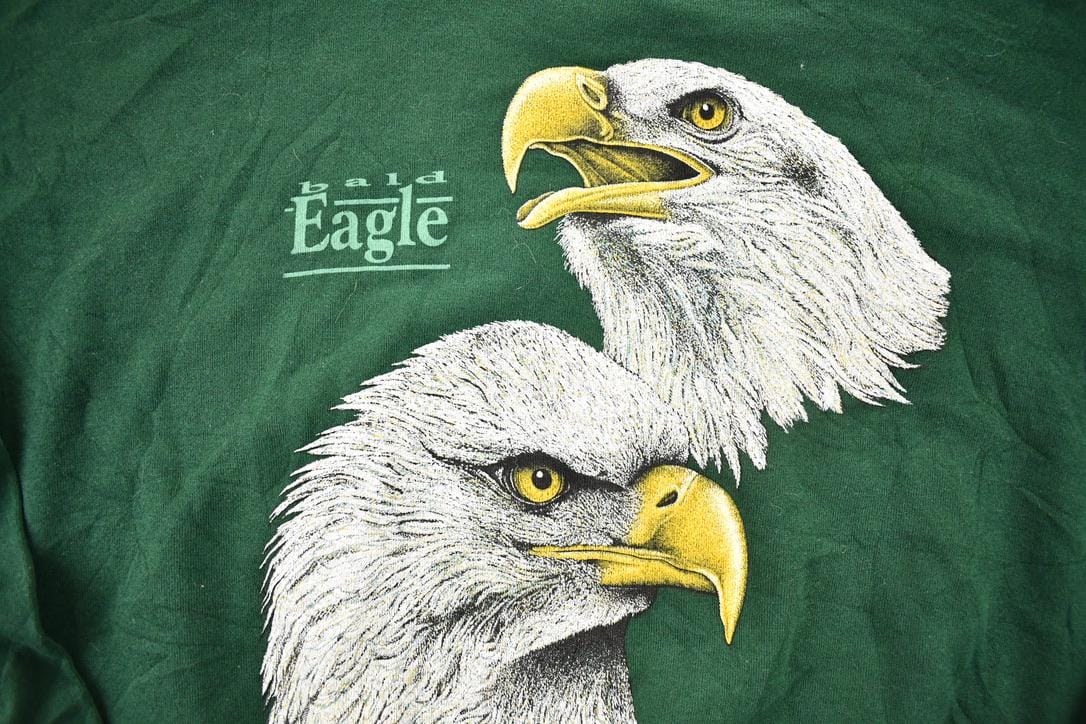 Other Clothing > Gender Neutral Adult Clothing > Hoodies & Sweatshirts > Sweatshirts Vintage 1990s Bald Eagle Screaming Eagle Crewneck Sweatshirt Men's XL