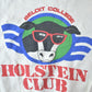 Other Clothing > Gender Neutral Adult Clothing > Hoodies & Sweatshirts > Sweatshirts Vintage 1990s Beloit College Holstein Club Cow Collegiate Crewneck Men's Large/ Embroidered / NCAA Sweatshirt / Sportswear / Americana
