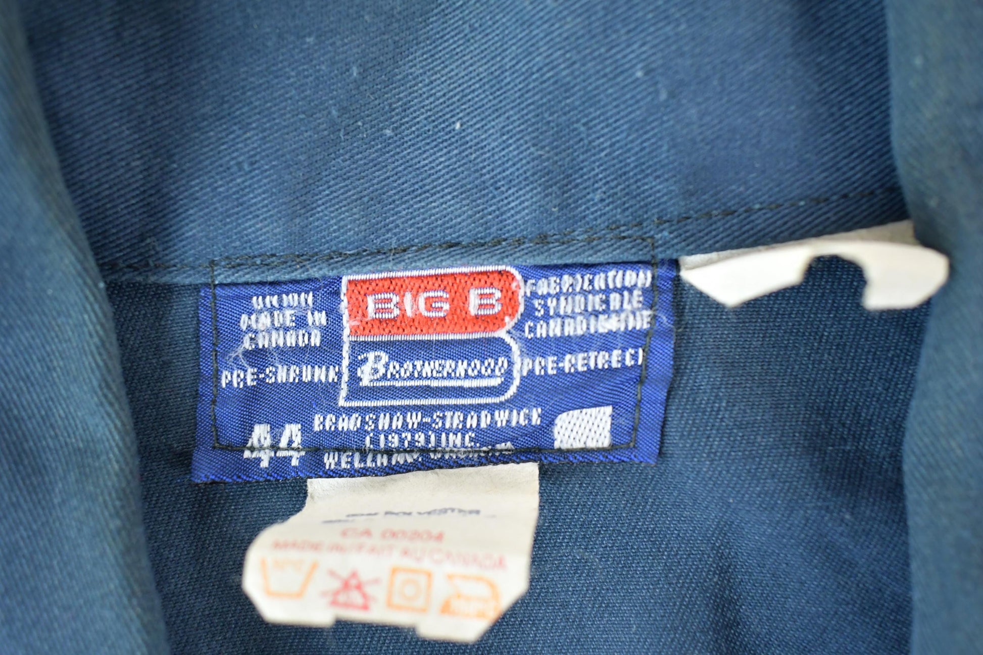 Other Clothing > Gender Neutral Adult Clothing > Hoodies & Sweatshirts > Sweatshirts Vintage 1990s Big B Brotherhood Union Made Workwear Jacket Mens L