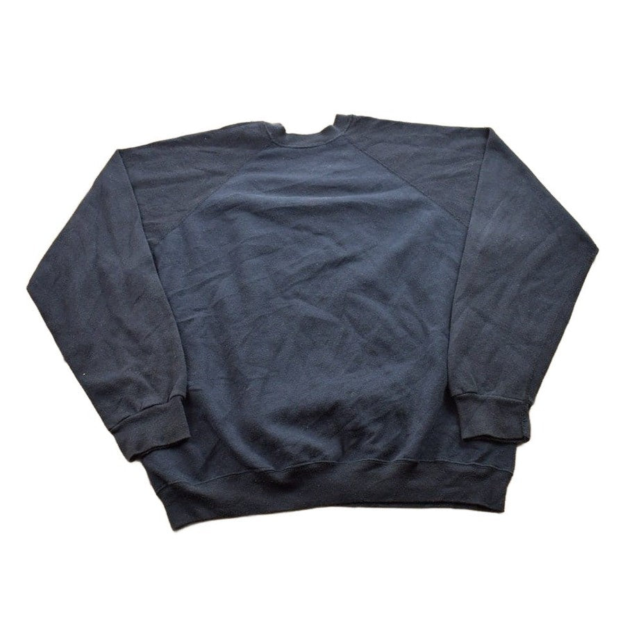 Other Clothing > Gender Neutral Adult Clothing > Hoodies & Sweatshirts > Sweatshirts Vintage 1990s Blank Black Crewneck Sweatshirt Men's XL