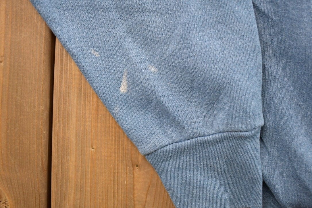 Other Clothing > Gender Neutral Adult Clothing > Hoodies & Sweatshirts > Sweatshirts Vintage 1990s Blank Blue Crewneck Sweatshirt / 90s Crewneck / Made In USA / Essential / Streetwear / 90s Blank