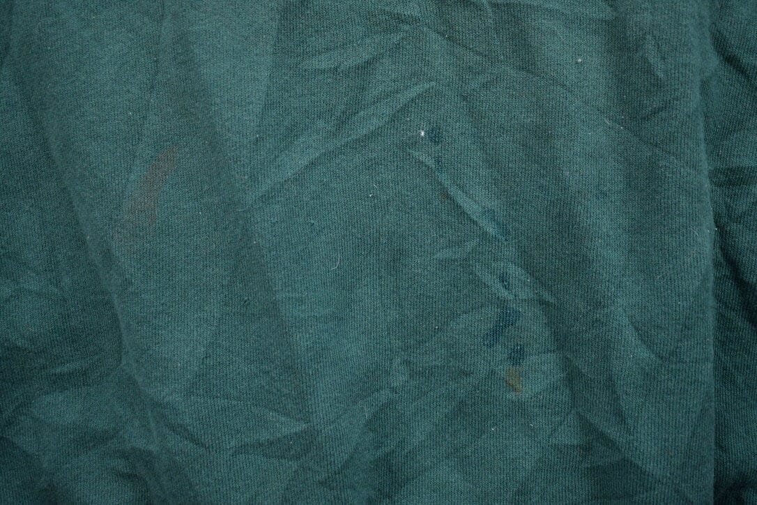 Other Clothing > Gender Neutral Adult Clothing > Hoodies & Sweatshirts > Sweatshirts Vintage 1990s Blank Green Crewneck Sweatshirt Men's 3XL