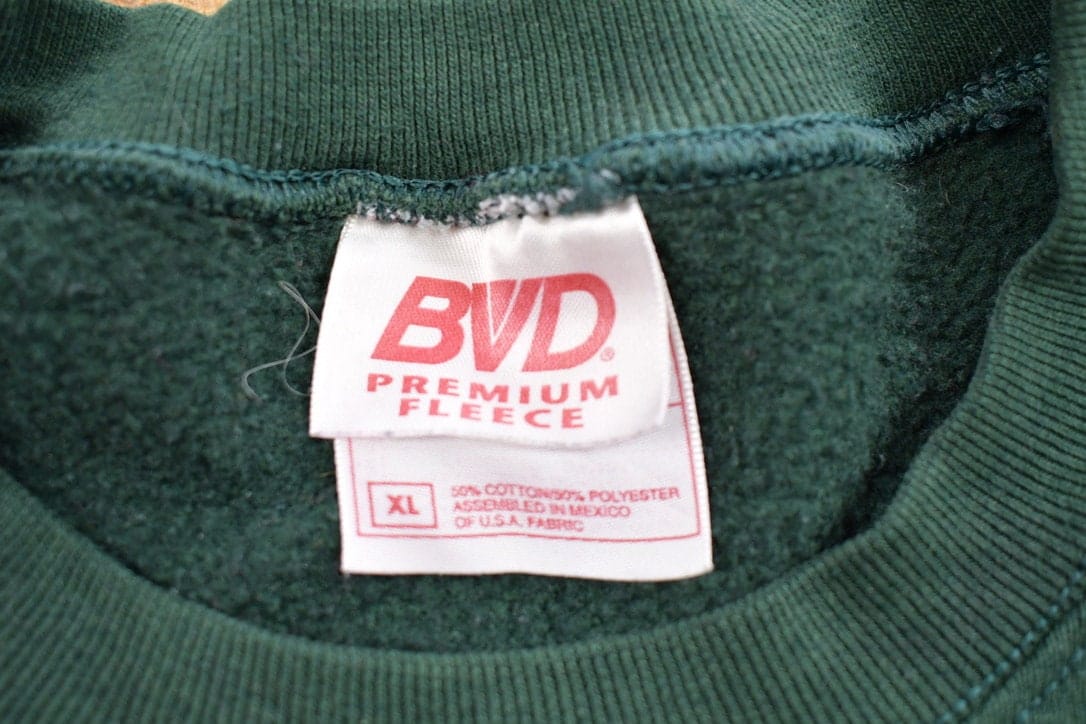 Other Clothing > Gender Neutral Adult Clothing > Hoodies & Sweatshirts > Sweatshirts Vintage 1990s Blank Green Crewneck Sweatshirt Men's XL