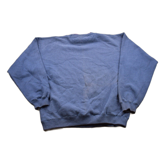 Other Clothing > Gender Neutral Adult Clothing > Hoodies & Sweatshirts > Sweatshirts Vintage 1990s Blank Navy Blue Crewneck Sweatshirt Men's Small/ 90s Crewneck / Double Collar / Essential / Streetwear / 90s Blank / Sportswear