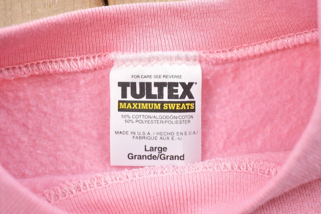 Other Clothing > Gender Neutral Adult Clothing > Hoodies & Sweatshirts > Sweatshirts Vintage 1990s Blank Pink Crewneck Sweatshirt / 90s Crewneck / Made In USA / Essential / Streetwear / 90s Blank / Tultex Crewneck / Tultex