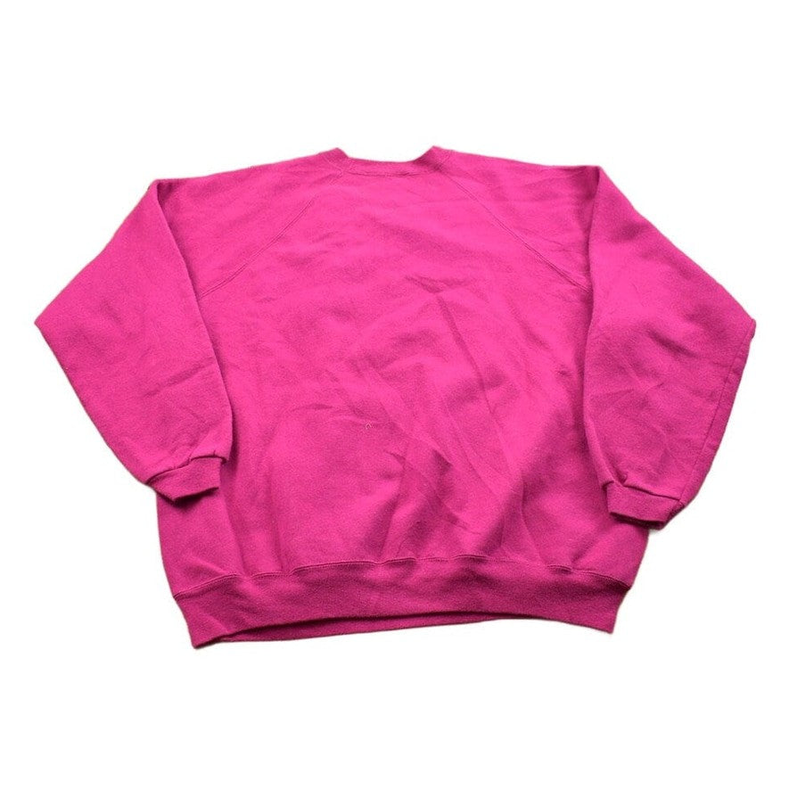 Other Clothing > Gender Neutral Adult Clothing > Hoodies & Sweatshirts > Sweatshirts Vintage 1990s Blank Pink Crewneck Sweatshirt Men's Large
