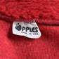 Other Clothing > Gender Neutral Adult Clothing > Hoodies & Sweatshirts > Sweatshirts Vintage 1990s Blank Red Apples Full Zip Fleece Sweatshirt Men's Large