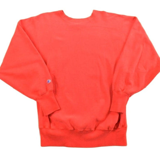 Other Clothing > Gender Neutral Adult Clothing > Hoodies & Sweatshirts > Sweatshirts Vintage 1990s Blank Red Champion Reverse Weave Crewneck / 90s Crewneck / Essential / American Sportswear / Made In USA / Athletic
