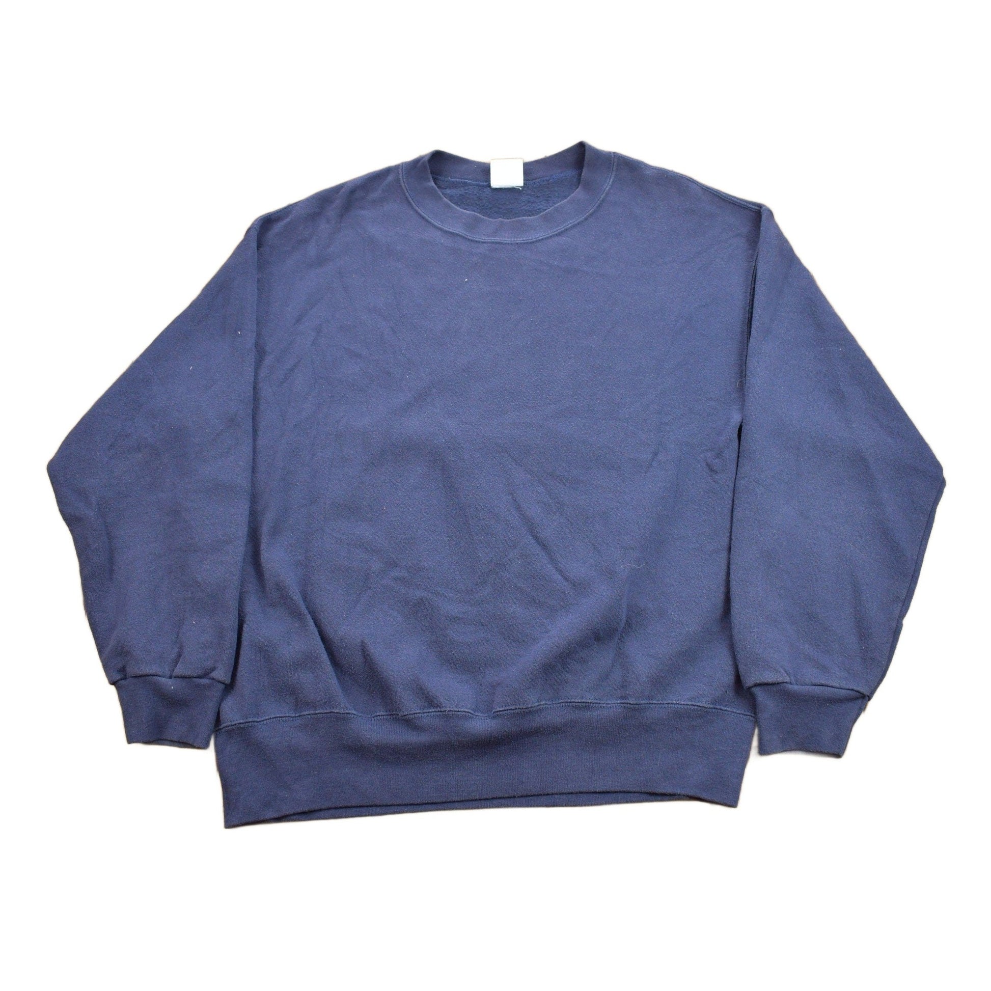 Other Clothing > Gender Neutral Adult Clothing > Hoodies & Sweatshirts > Sweatshirts Vintage 1990s Blank Simple Sportswear Crewneck Sweatshirt / Basic Style / Made In USA / Essential / Streetwear / 90s Blank