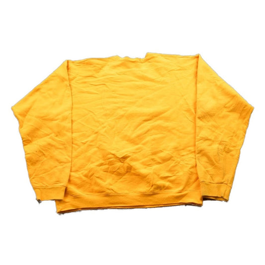 Other Clothing > Gender Neutral Adult Clothing > Hoodies & Sweatshirts > Sweatshirts Vintage 1990s Blank Yellow Crewneck Sweatshirt / 90s Crewneck / Made In USA / Essential / Streetwear / 90s Blank