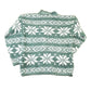 Other Clothing > Gender Neutral Adult Clothing > Hoodies & Sweatshirts > Sweatshirts Vintage 1990s Blueberry Hill Chunky Knit Snowflake Pattern AOP Crewneck Sweater Women's M